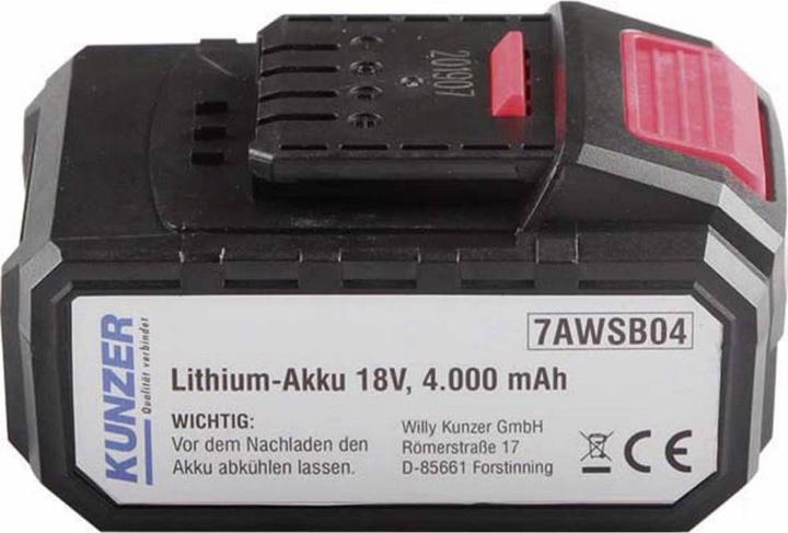 Actual product image Kunzer Tool battery 18V 4 Ah (18 V)