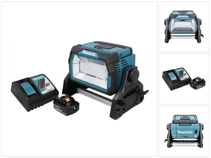 Produktbild Makita DML 809 RM1 Akku LED Baustrahler 18 V 10000 lm + 1x Akku 4,0 Ah + Ladegerät (10000 lm)