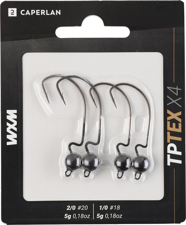 Actual product image Caperlan Lead head Texas hook suspension 4-pack