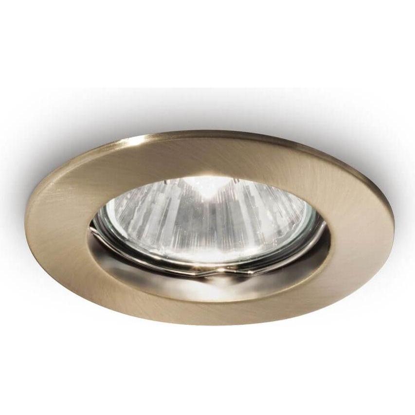 Ideal lux, Wandleuchte + Deckenleuchte, JAZZ Einbauleuchte GU10 ⌀73mm dimmbar Brüniert 083124 (GU10)