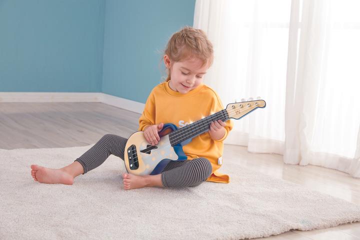 Actual product image Hape Electric learning ukulele, blue