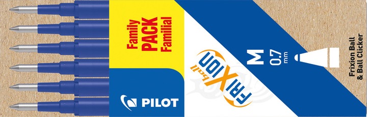Image du produit Pilot FriXion Recharge Set à 6 (Recharger, Bleu, 0.70 mm)
