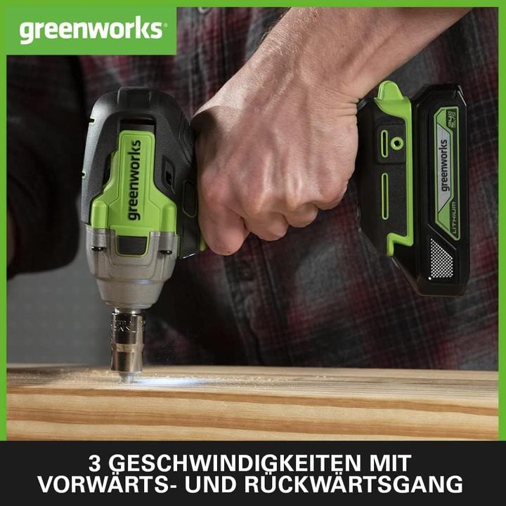 Image du produit Greenworks Visseuse à choc sans fil (batterie 4Ah incluse)