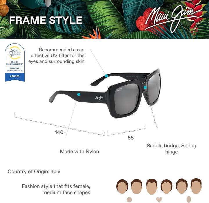 Actual product image Maui Jim Two Steps Neutral Grey Square
