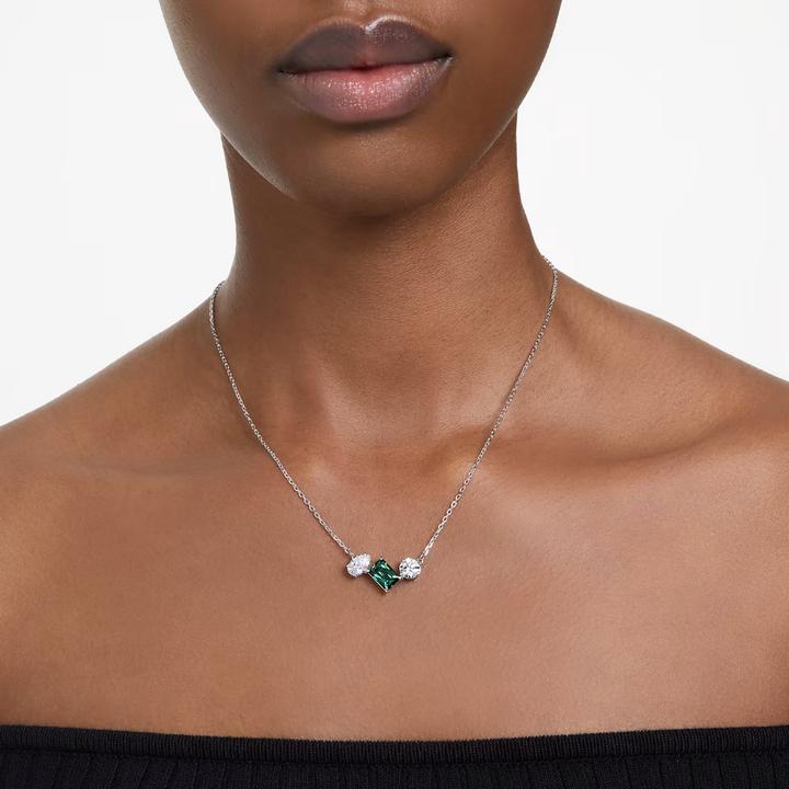 Actual product image Swarovski Mesmera Necklace Various Cuts Green (Swarovski Metal, 38 - 45 cm)