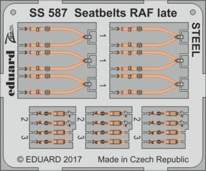 Produktbild Eduard Seatbelts RAF late STEEL
