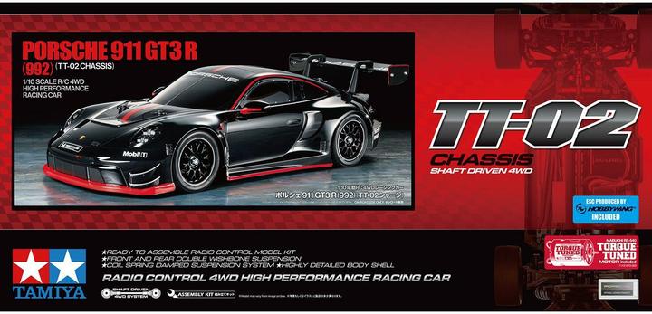 Produktbild Tamiya 1/10 RC Porsche 911 GT3 R (992) (TT-02) (Kit)