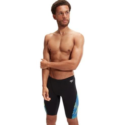 Thumbnail - Speedo, Herren, Badehose, Allover Digi V-Cut Jammer, Schwarz, (40)