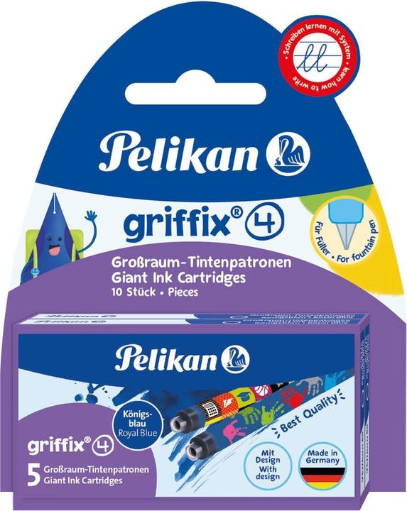 Pelikan Ink cartridge Griffix 4001 P1R/5/2B n bw (5 Piece, Royal blue)