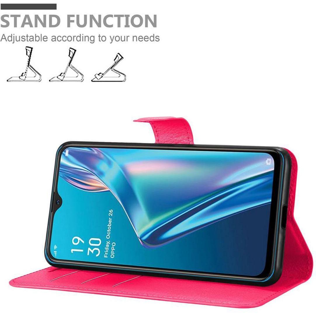 Thumbnail - Cadorabo Book mit Standfunktion Cover (Oppo A12), Smartphone Hülle, Pink