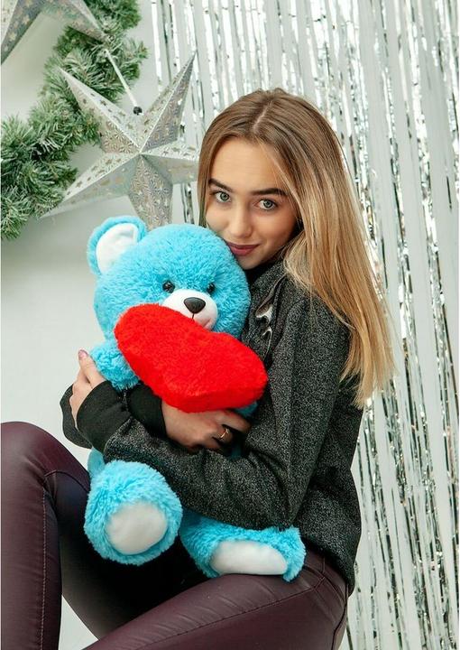 Actual product image Go Gift FRANK teddy bear 50 cm blue (50 cm)