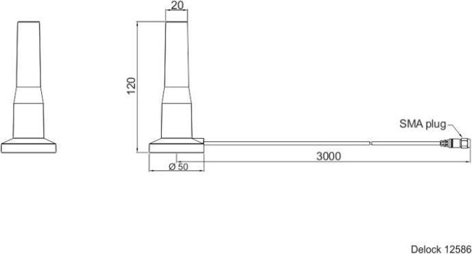Produktbild Delock LTE Antenne (GSM, 3G, Lora)