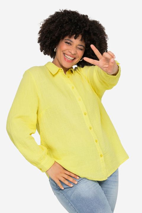 Immagine prodotto Angel of Style Musselinbluse, oversized, Hemdkragen, Langarm (50)