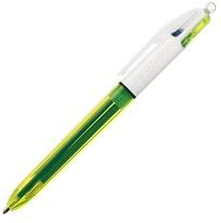 Image du produit Bic Stylo à bille Fluo 933948 4 Colours Box, 12 pièces (Vert, Noir, Rouge, Bleu, 12 x)
