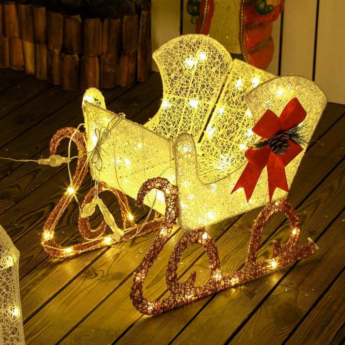 Actual product image Swisshandel24 LED Rentier und Schlitten Weihnachtsdeko mit 170 Lichtern für Indoor, Outdoor