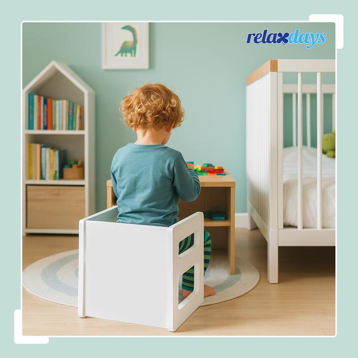 Produktbild Relaxdays Wendbarer Sitzhocker für Kinder 2er Set (Kinderhocker)