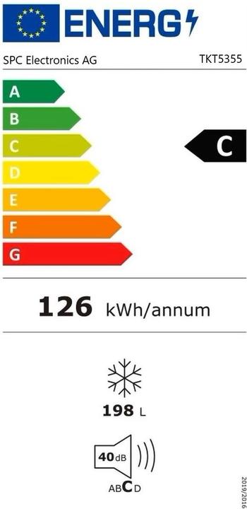 Energie-Label SPC TKT5355 (Freistehend, 198 l)