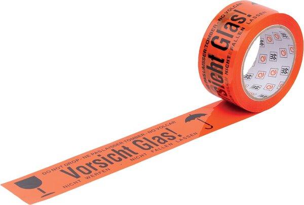 Wihedü Packband Vorsicht Glas orange (50 mm)