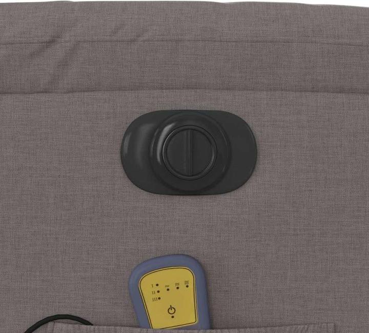 Immagine prodotto vidaXL Poltrona massaggiante elettrica in tessuto color tortora