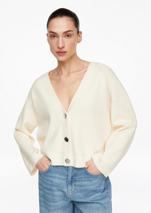 Produktbild Comma Moderner Half-Milano V-Neck Cardigan mit Signature-Knöpfen (40)