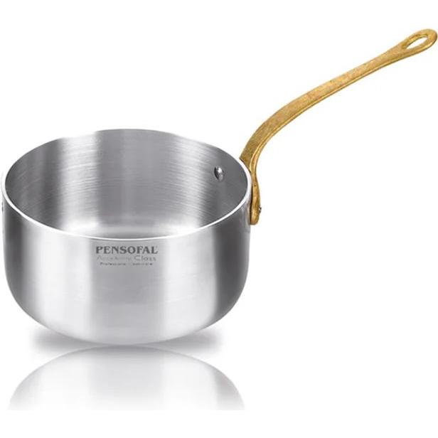 Pensofal Argento 4907-E Casseruola Academy Class Con Manico In Ottone Fuso Da 16 Cm, Padella + Pentola,