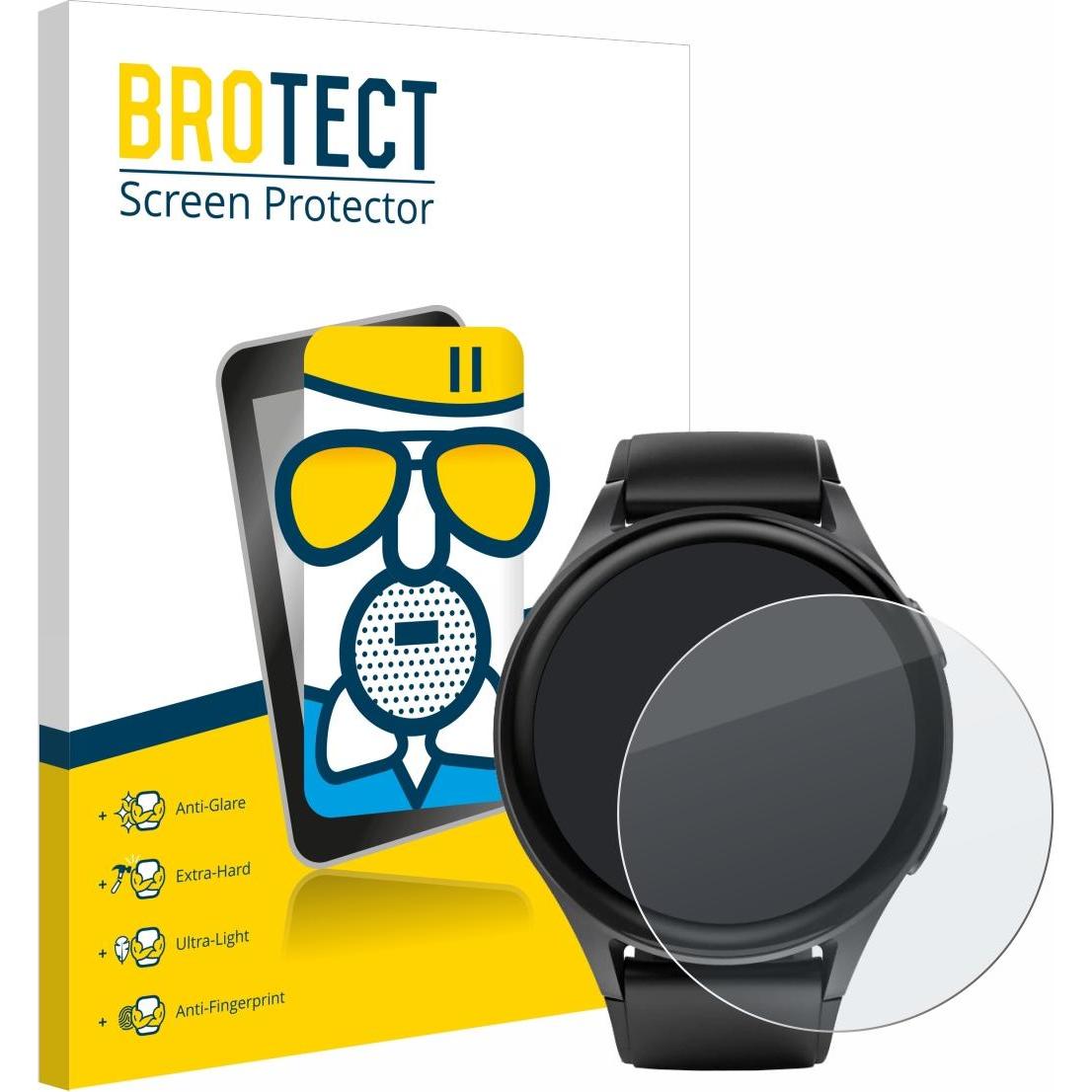 BROTECT AirGlass Panzerglasfolie Matt, Smartwatch Schutzfolie, Grau