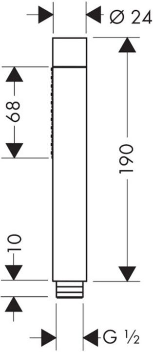 Produktbild Axor 2jet Stabhandbrause (2 Strahlarten, 16 l/min)