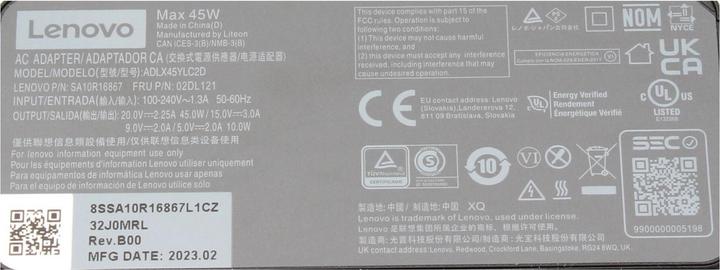 Image du produit Lenovo Alimentation 45W standard (USB Type C) (45 W)