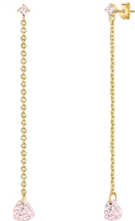 Immagine prodotto Glanzstücke München Cuore da donna in argento sterling e quarzo rosa in oro giallo - 32382 (Argento)