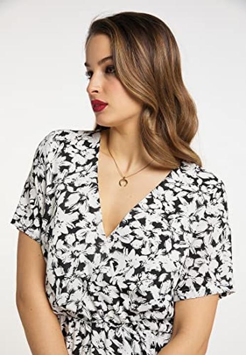Immagine prodotto Faina Vestito donna estivo con stampa floreale, vita elastica e tasche (XL)