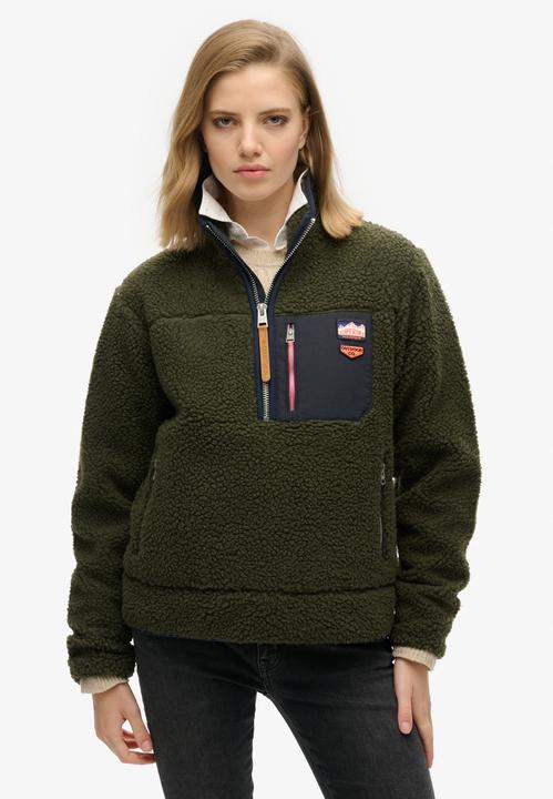 Produktbild Superdry Vintage Retro Fleecepullover mit halblangem Reissverschluss (S)
