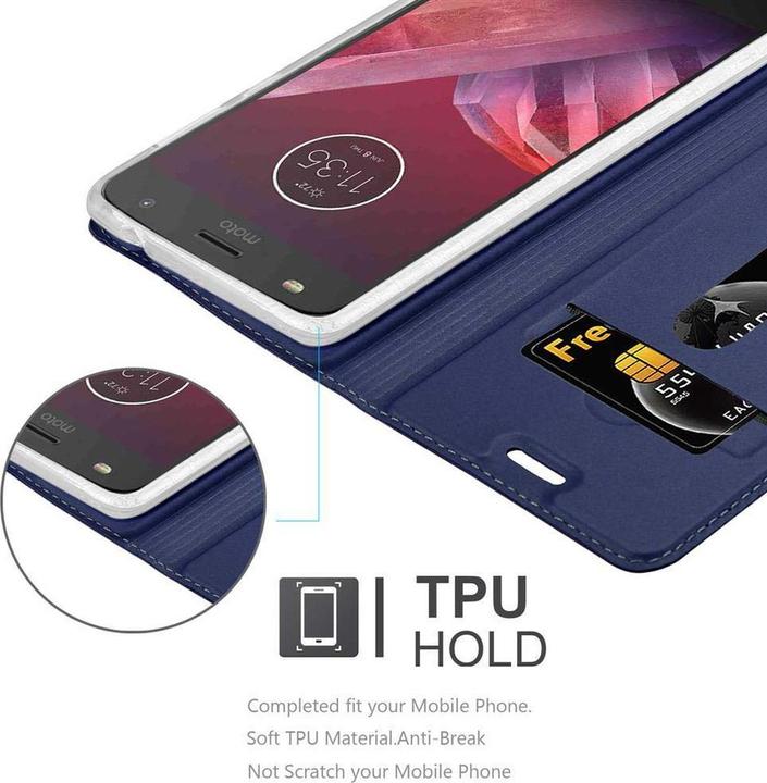 Actual product image Cadorabo Book Classy Style Cover (Motorola Moto Z2)