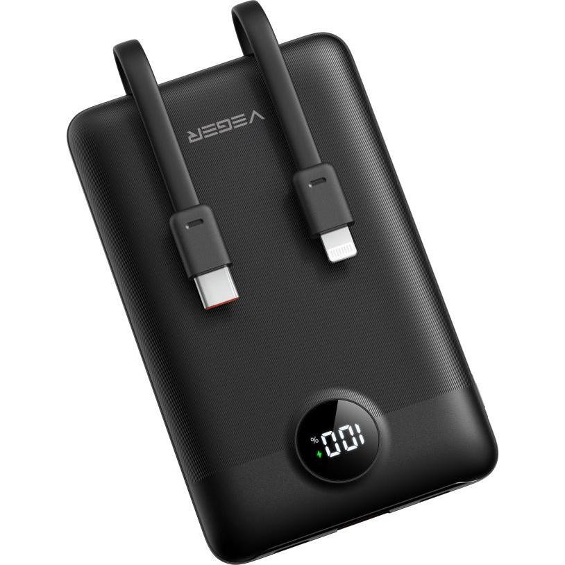 Veger C11 (10000 mAh, 22.50 W, 38.50 Wh), Powerbank, Schwarz