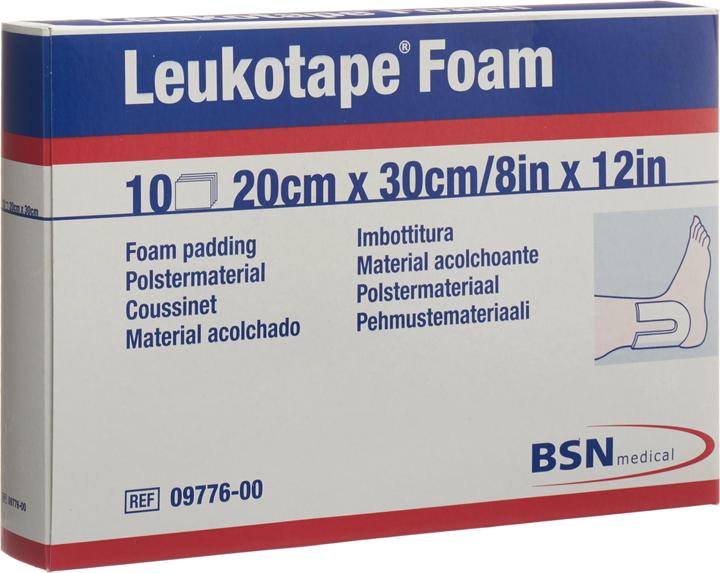 Produktbild BSN Leukotape® Foam 30 x 20 x 0.4 10 Stk weiss (0.30 m)