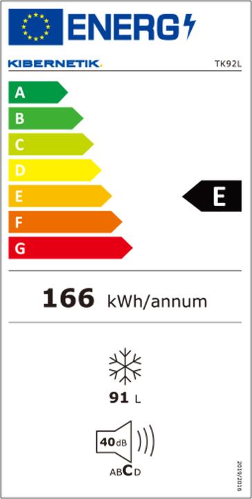 Energie-Label Kibernetik Tk92l (Freistehend, 91 l)