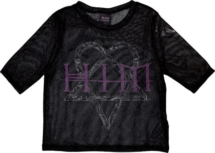 Immagine prodotto Him Heartagram & Logo Netzgewebe Crop Top (Girlie) (XXS)