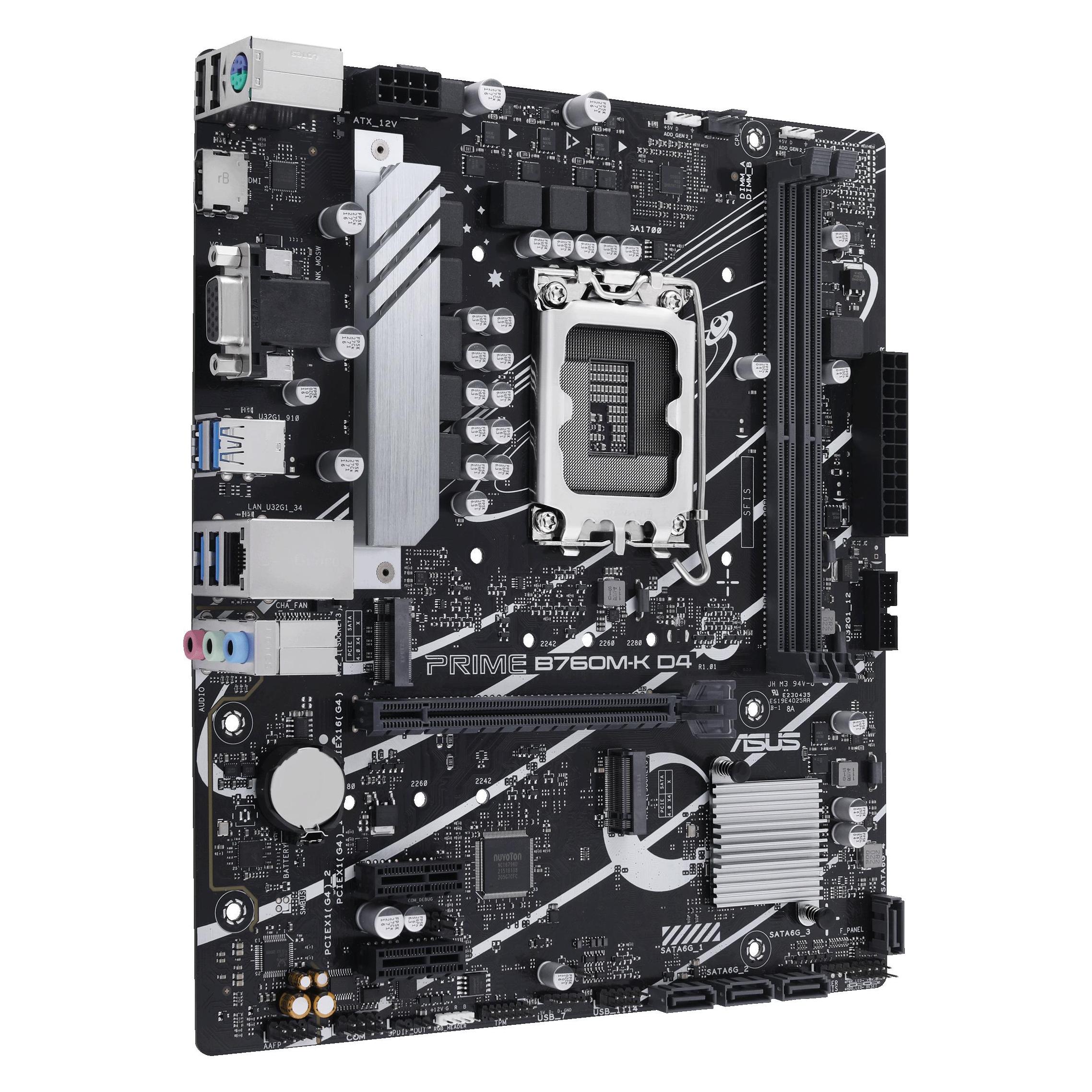 ASUS Prime B760M-K (LGA 1700, Intel B760, mATX), Mainboard