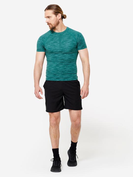 Actual product image Domyos Men's compression shirt round neck - turquoise (XXL)