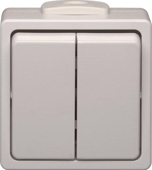 Image du produit N&L Elektrotechnik N & L 28386 Interrupteur de série complet en saillie Gris clair