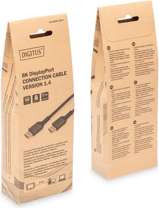 Image du produit Digitus Câble de raccordement DisplayPort 8K version 1.4 (2 m)