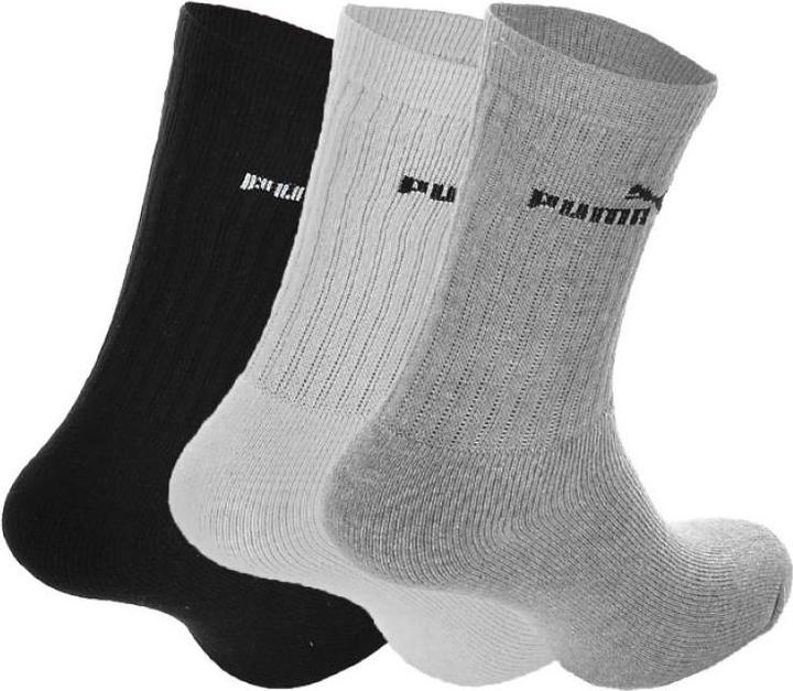 Produktbild Puma Unisex Sport Socken 3er Pack, Mehrfarbig (325 - White / Grey / Black), 39-42 (39 - 42)