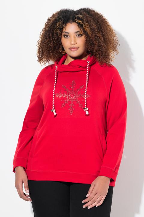 Produktbild Ulla Popken Sweatshirt, Eisstern, Stehkragen, Taschen, Langarm (42, 44)