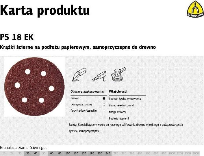 Produktbild Klingspor 150 mm Schleifscheiben/Schleifpapier 12,7 cm ps18ek, 50 Stück Scheiben////Körnung 60//// (60)
