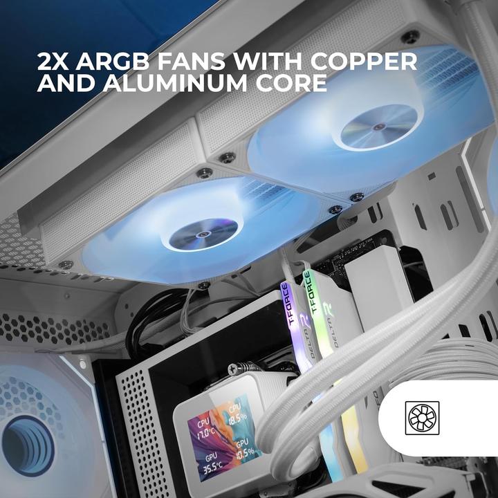 Image du produit Mars Gaming Kit Watercooling Aio Ml-Vision RGB - 240mm (Blanc)