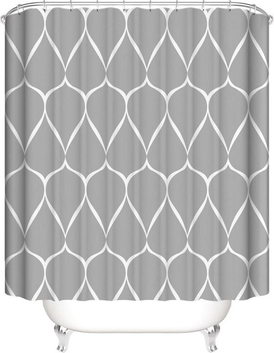 Produktbild Lobwerk Duschvorhang 180x200cm Wasserdicht Badewannenvorhang Anti Schimmel Wannenvorhang mit Ringe (180 x 200 cm)
