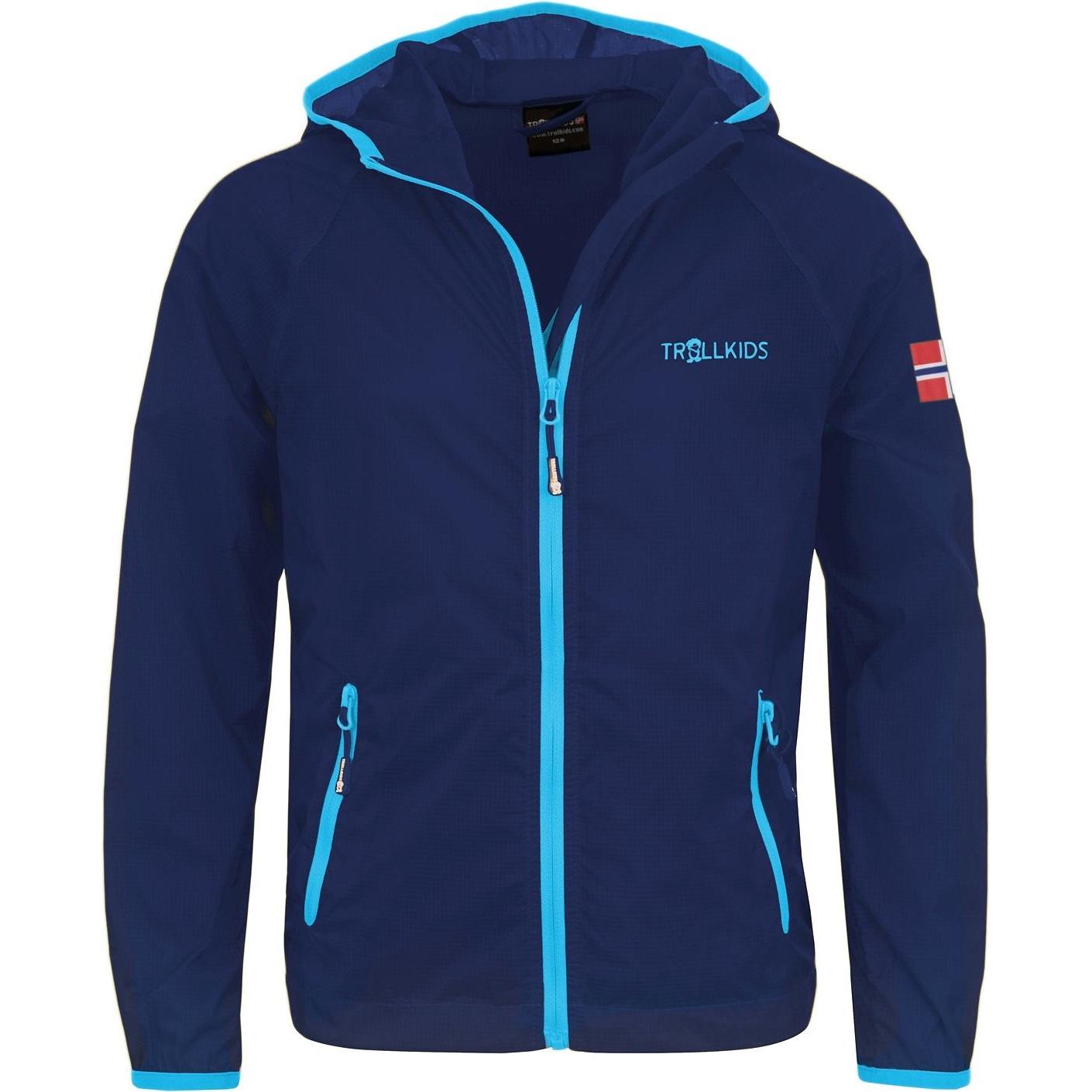 Trollkids, Unisex, Velojacke, Fjell Running Jacke (116), Blau, 116