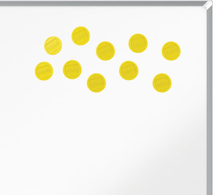 Productafbeelding Nobo Magneet rond 13mm 1915288 geel 10 stuks (10 x)