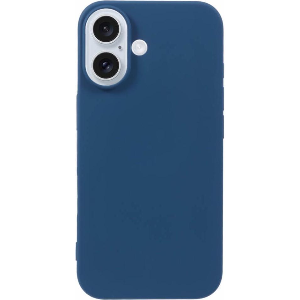 Cover-Discount iPhone 16 - Silikon Gummi Hülle (Apple iPhone 16), Smartphone Hülle, Blau