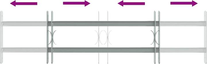 Produktbild Diverse Hardware Fenstergitter Verstellbar mit 3 Querstäben 1000-1500 mm