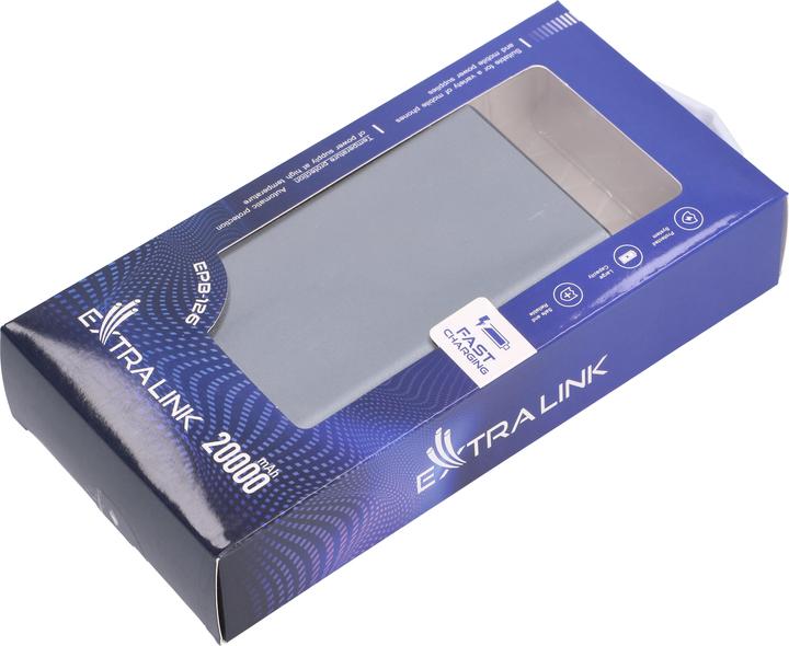Actual product image Extralink EPB-126 20000mAh Srebrny | Powerbank | Power bank, 45W PD, USB-C (20000 mAh, 45 W, 74 Wh)